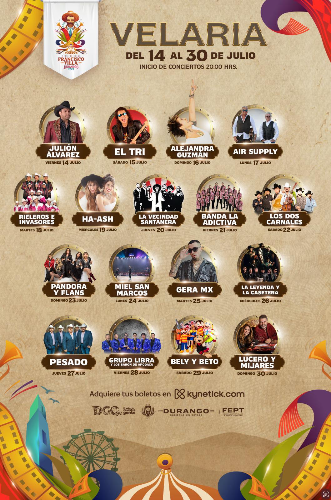 Banda MS y Los Tucanes de Tijuana actuarán en la Feria Nacional Francisco Villa Durango 2023 $!Banda MS y Los Tucanes de Tijuana actuarán en la Feria Nacional Francisco Villa Durango 2023