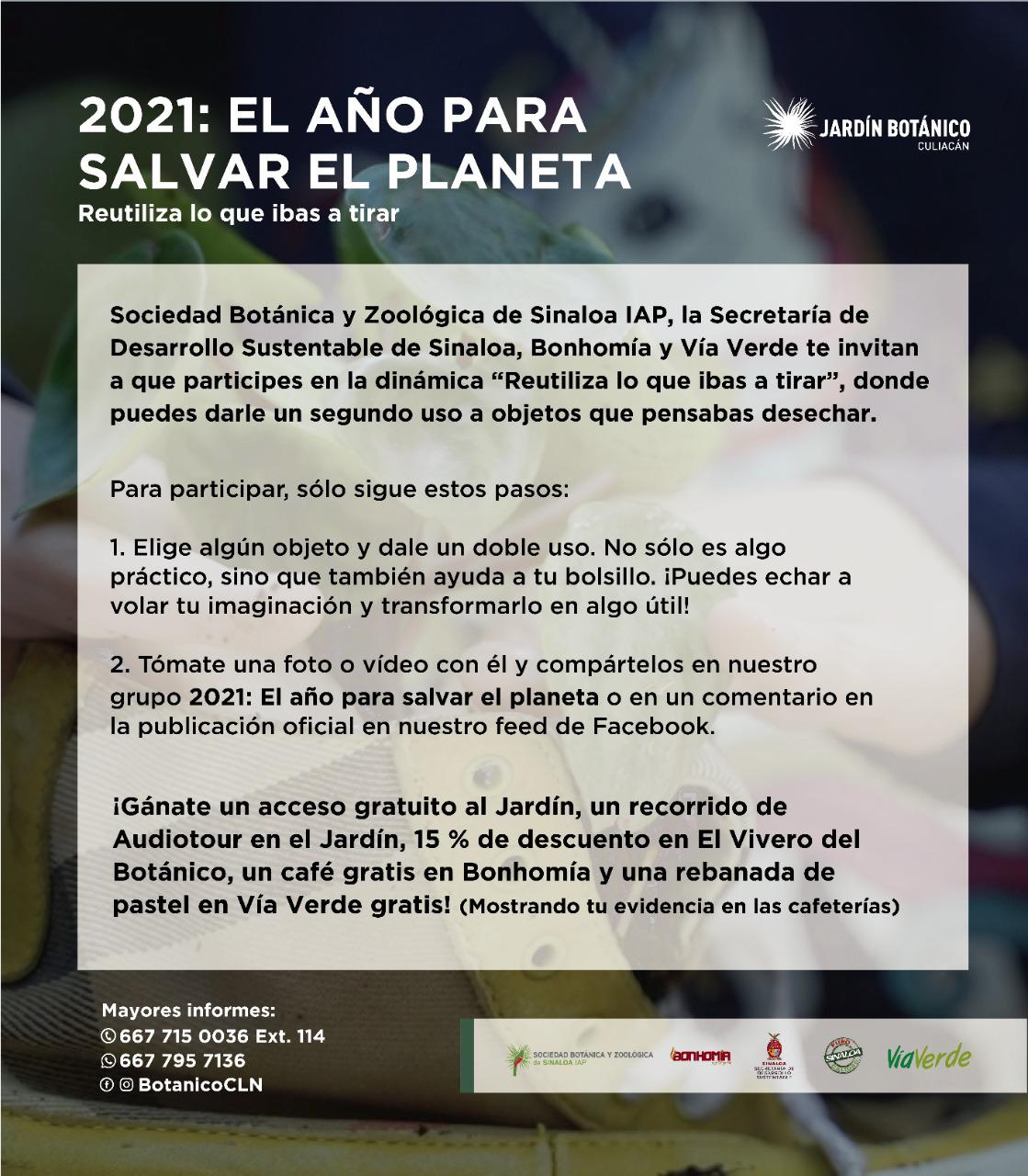 Sedesu y Jardín Botánico invitan a dar segundo uso a objetos para cuidar el medio ambiente $!Sedesu y Jardín Botánico invitan a dar segundo uso a objetos para cuidar el medio ambiente
