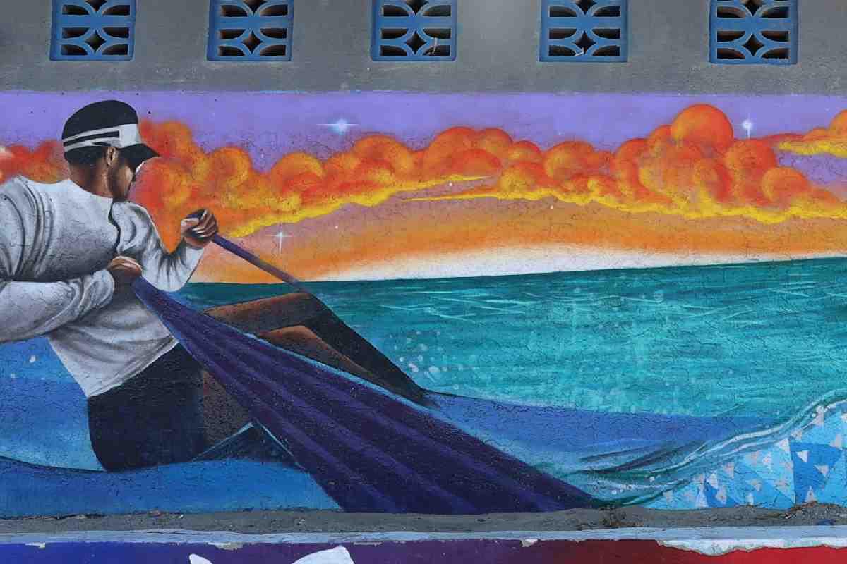 Mural dedicado a la pesca en la comunidad de San Felipe, Baja California. $!Mural dedicado a la pesca en la comunidad de San Felipe, Baja California.