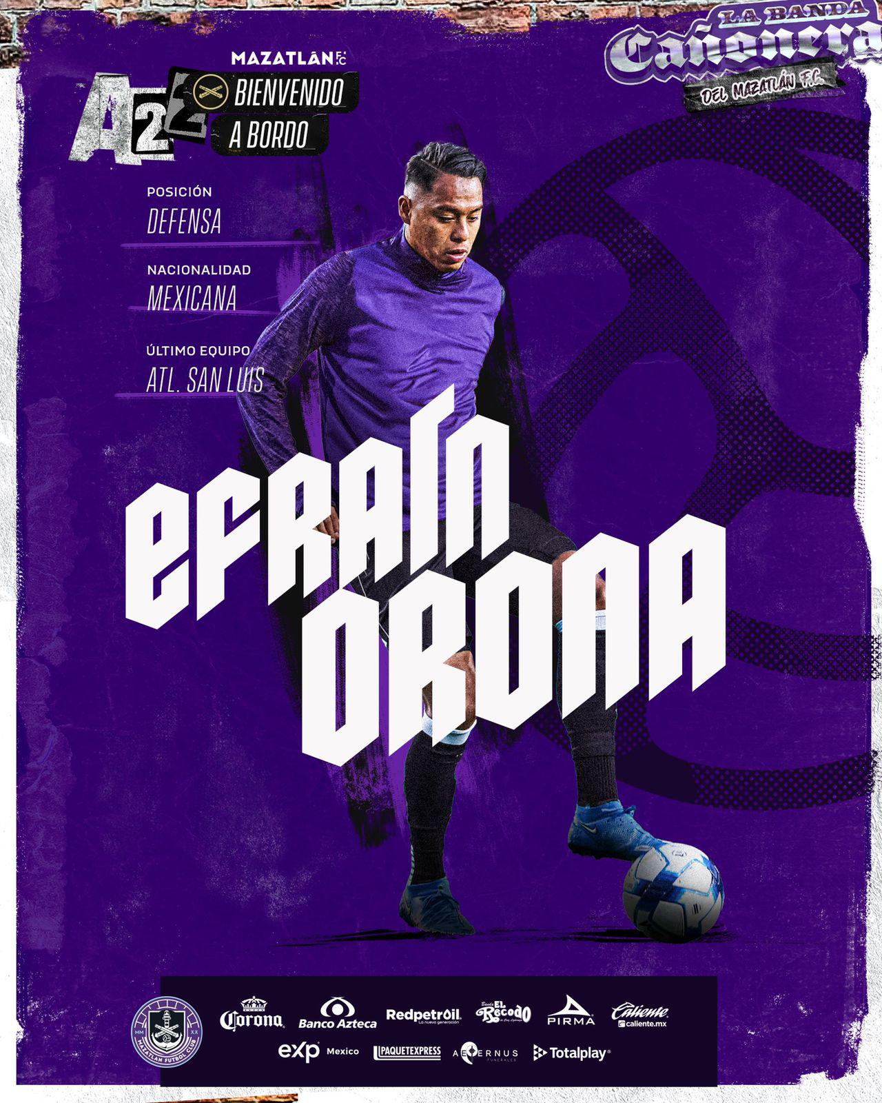 Efraín Orona y Enrique Cedillo se incorporan al Mazatlán FC $!Efraín Orona y Enrique Cedillo se incorporan al Mazatlán FC