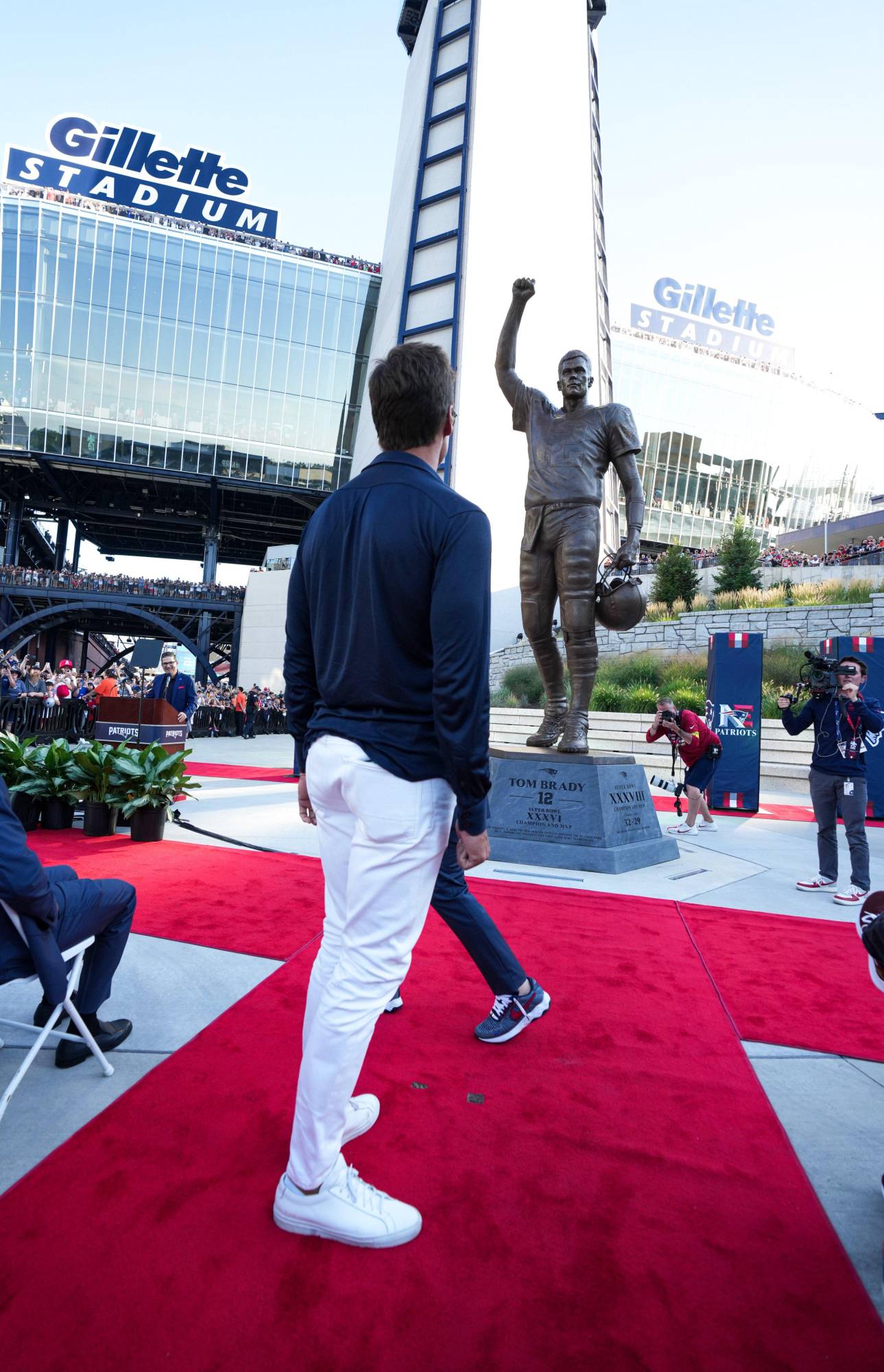 Tom Brady es inmortalizado en casa de Patriots con una estatua $!Tom Brady es inmortalizado en casa de Patriots con una estatua
