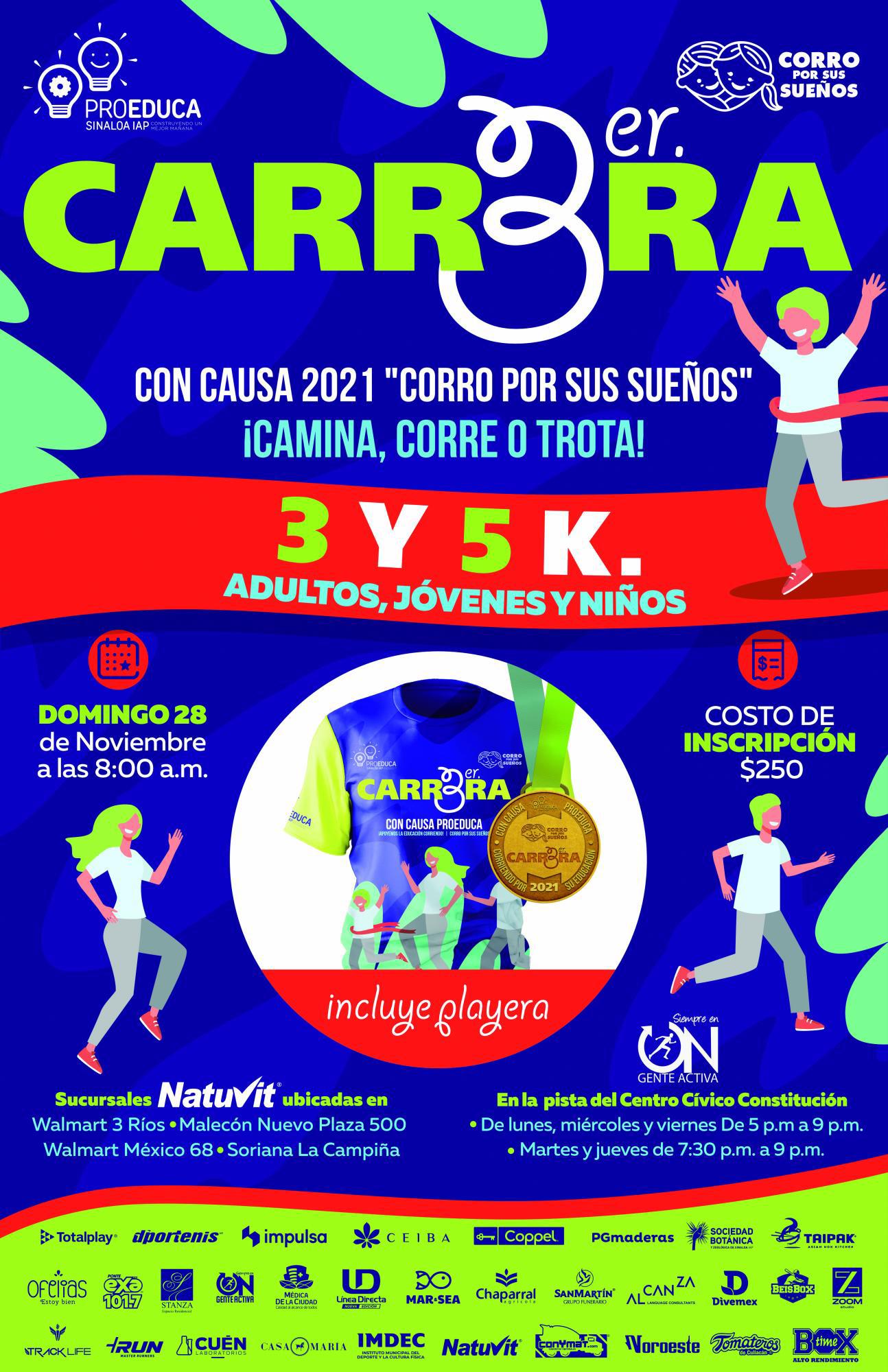 Llaman a participar en la tercera edición de la carrera con causa ‘Corro por sus sueños’ 2021 $!Llaman a participar en la tercera edición de la carrera con causa ‘Corro por sus sueños’ 2021