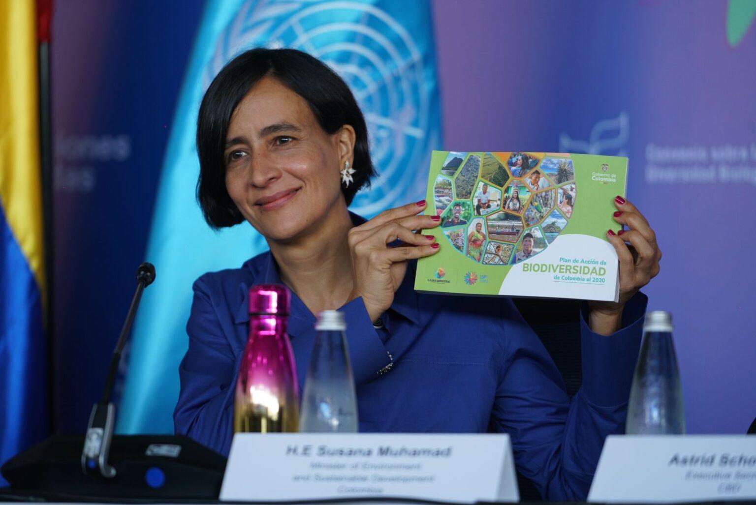 La Ministra de Ambiente de Colombia, Susana Muhamad, presentó el Plan Nacional de Biodiversidad de su país. $!La Ministra de Ambiente de Colombia, Susana Muhamad, presentó el Plan Nacional de Biodiversidad de su país.