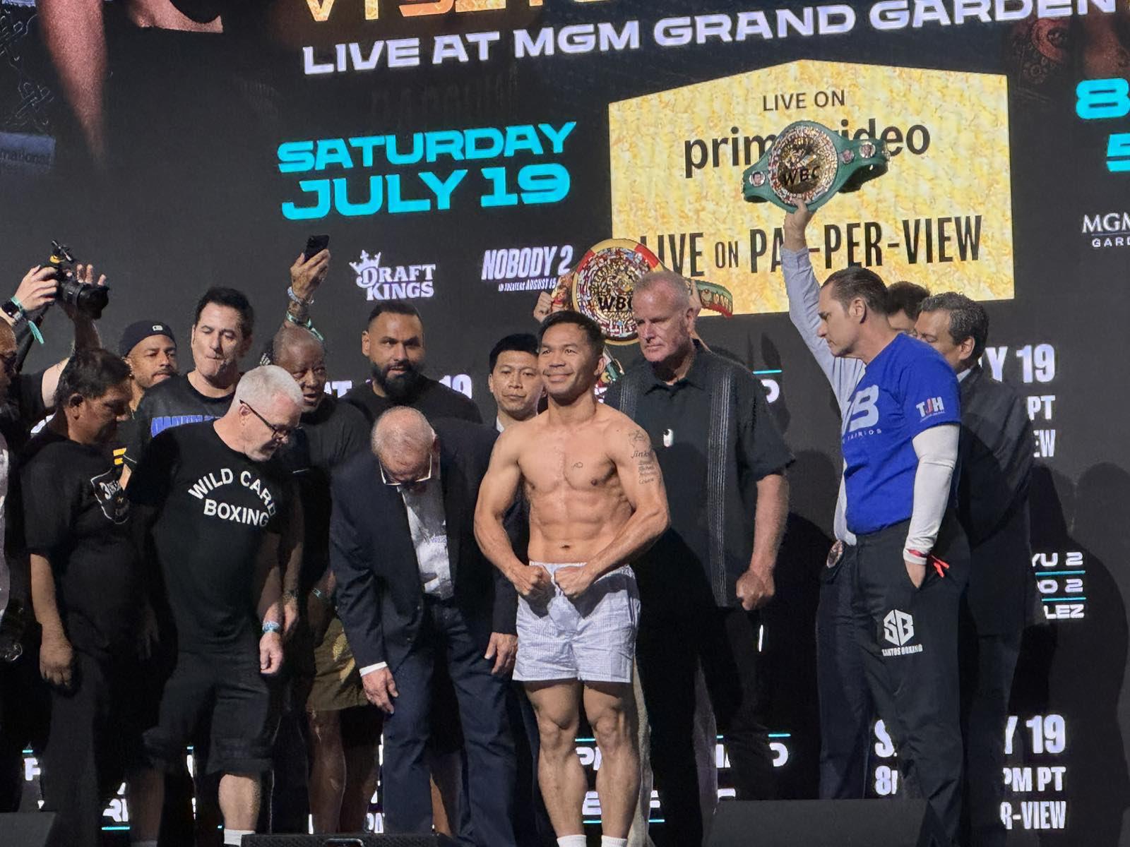 Pacquiao y Barrios superan el pesaje en Las Vegas $!Pacquiao y Barrios superan el pesaje en Las Vegas