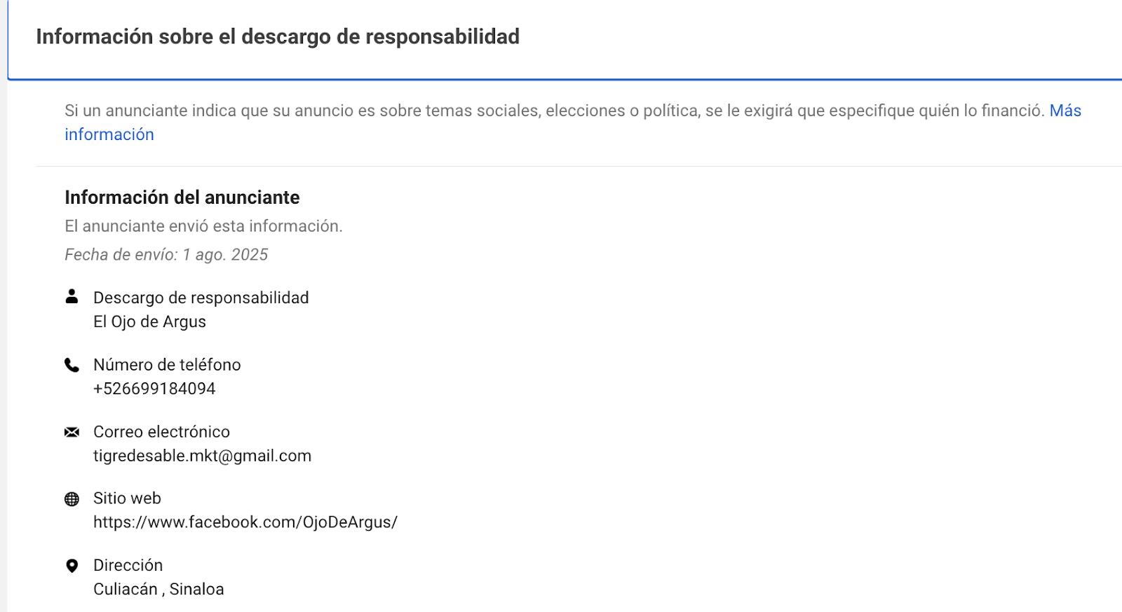 Pagan páginas fachada más de 50 mil pesos en campañas de Facebook contra Taniyama y la marcha $!Pagan páginas fachada más de 50 mil pesos en campañas de Facebook contra Taniyama y la marcha