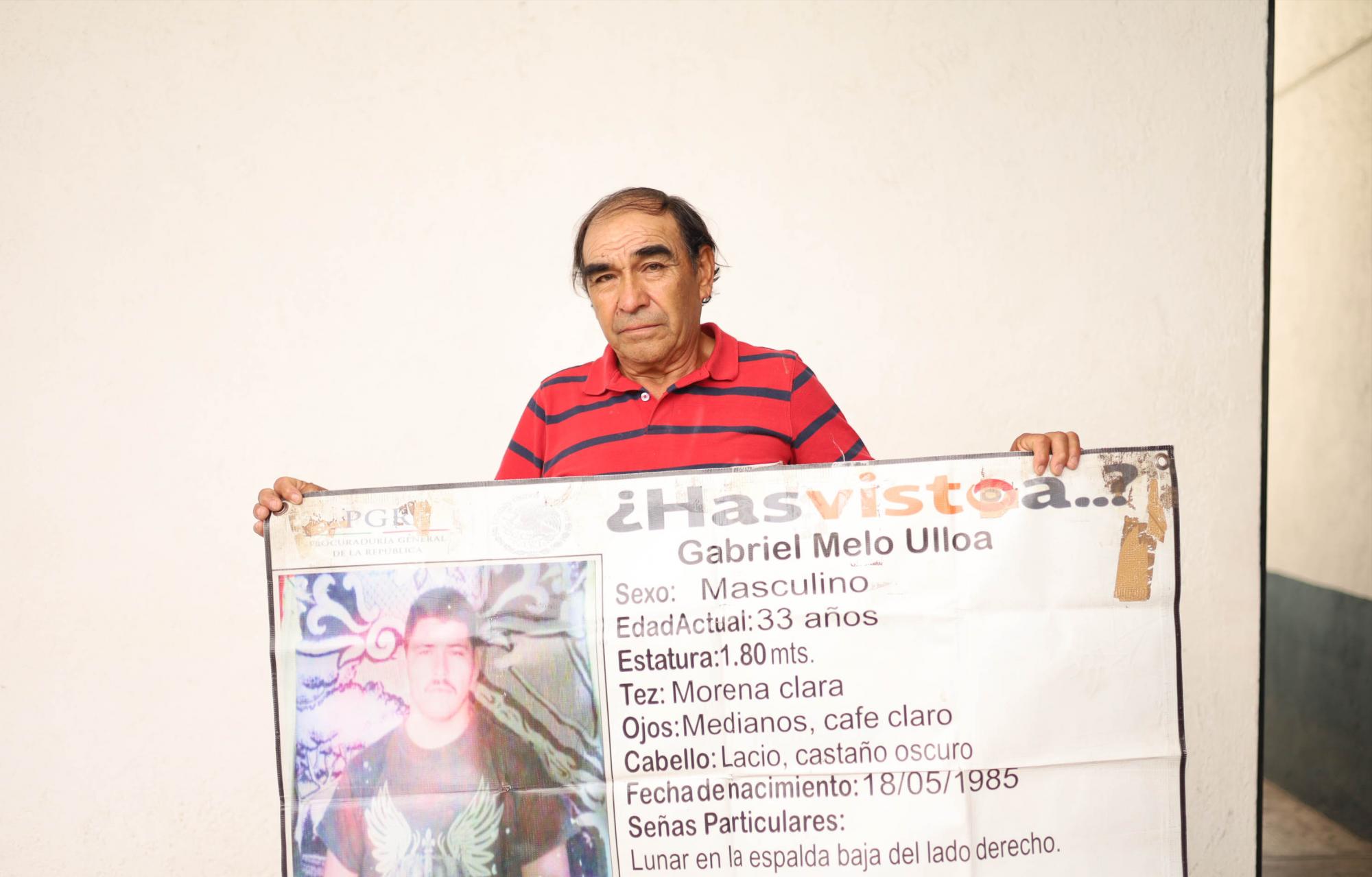 Demetrio Melo Miranda, padre de Gabriel, desaparecido en 2010 en Papantla. $!Demetrio Melo Miranda, padre de Gabriel, desaparecido en 2010 en Papantla.