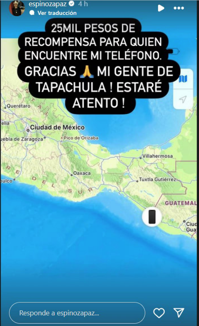 Pierde Espinoza Paz su celular, y ofrece recompensa $!Pierde Espinoza Paz su celular, y ofrece recompensa