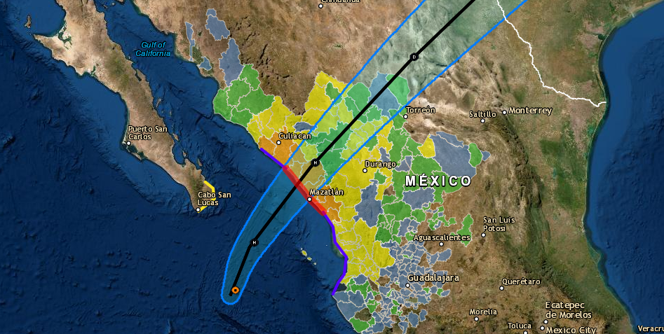 En alerta naranja, centro y sur de Sinaloa por acercamiento de huracán Pamela $!En alerta naranja, centro y sur de Sinaloa por acercamiento de huracán Pamela