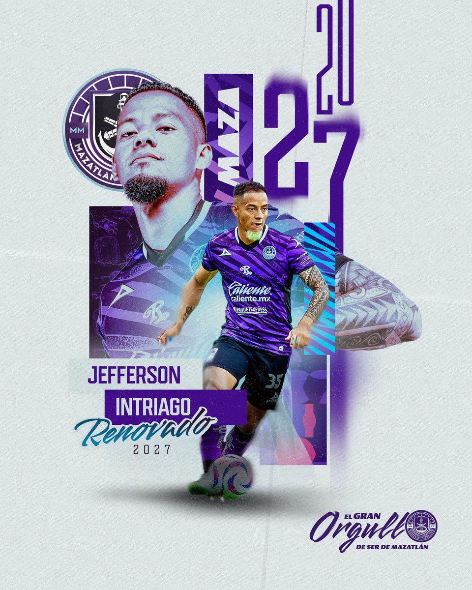 Jefferson Intriago renueva por cuatro años más con Mazatlán FC $!Jefferson Intriago renueva por cuatro años más con Mazatlán FC