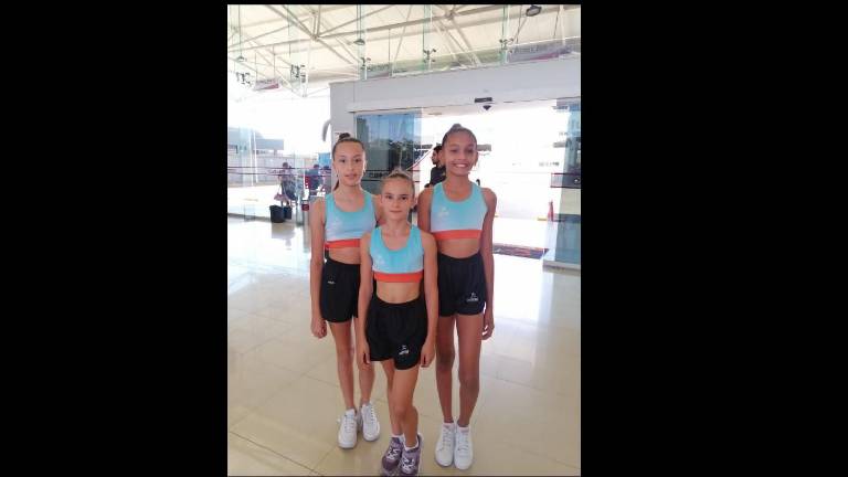Las gimnastas mazatlecas que van al campamento en Guadalajara.