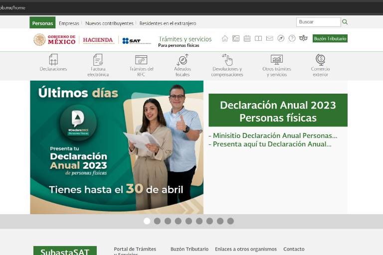 Este martes, último día para presentar declaración anual de personas físicas 2023