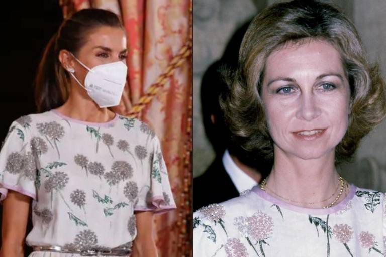 La Reina Letizia lleva un vestido de la Reina Sofía que estrenó hace 40 años