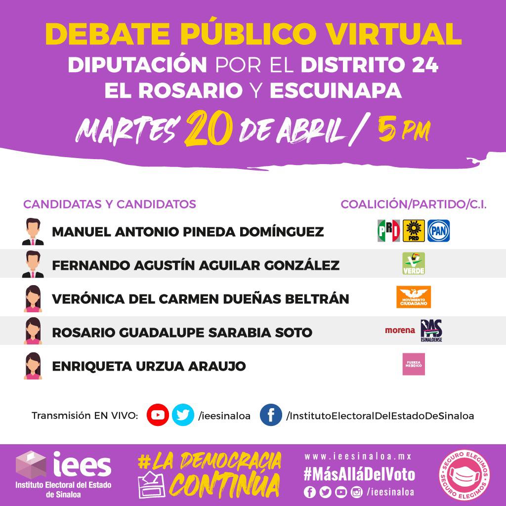 $!El debate a la Gubernatura será sin público presente y su transmisión será virtual