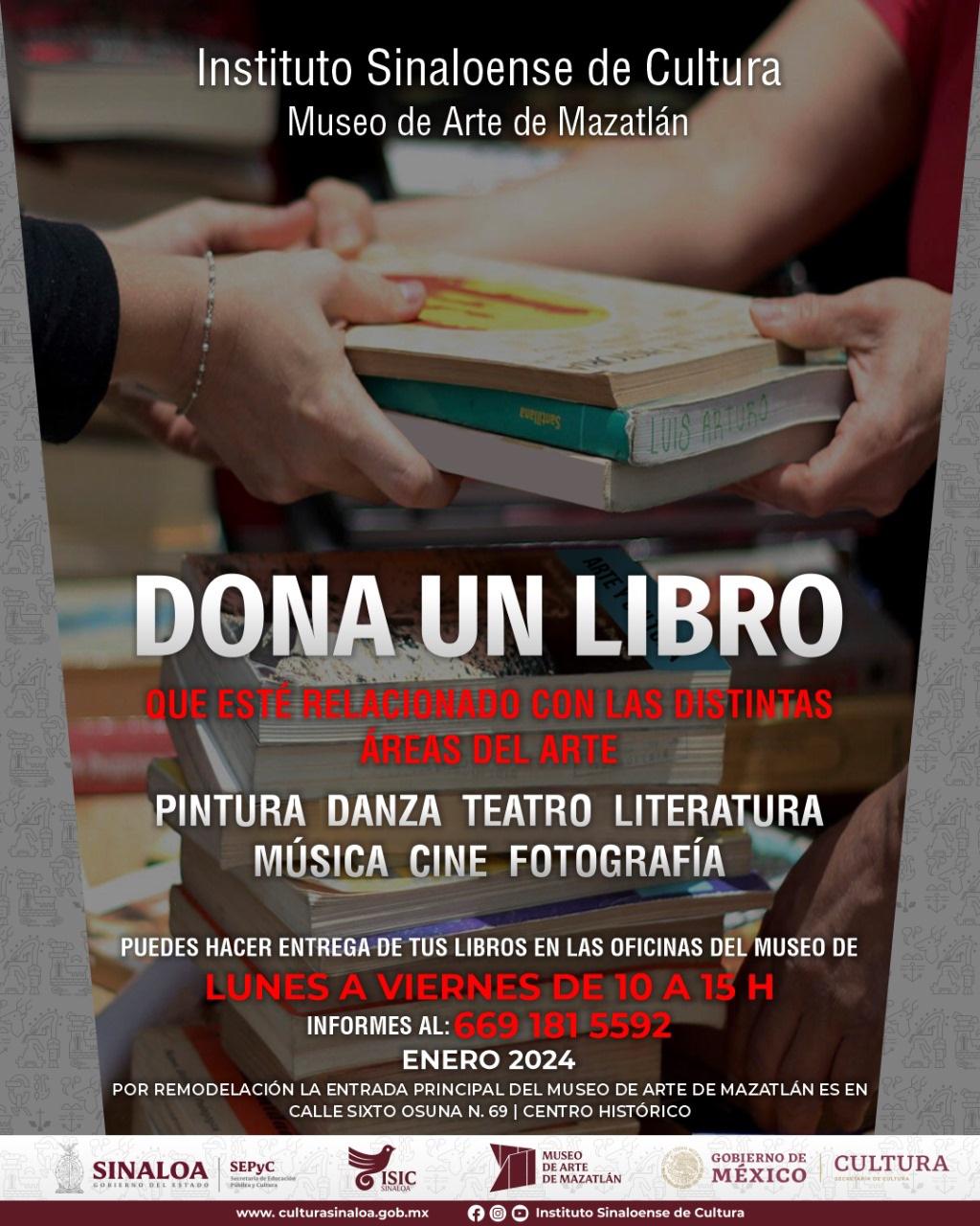 $!Invita el Museo de Arte de Mazatlán a donar un libro