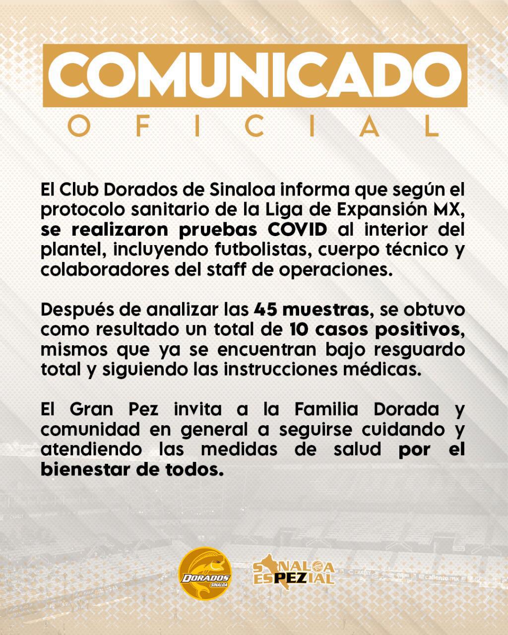 $!Por casos de Covid-19, Dorados de Sinaloa retrasa su fecha de debut en el Clausura 2022