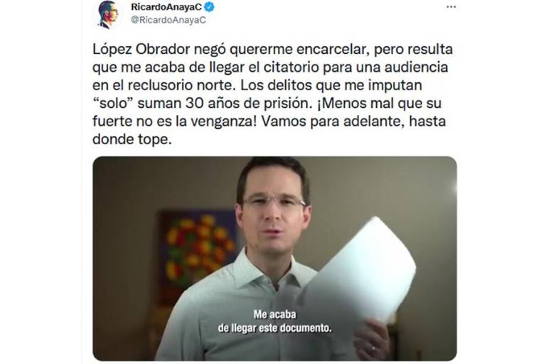 Fiscalía cita a Ricardo Anaya por red de sobornos; dice que se exiliará
