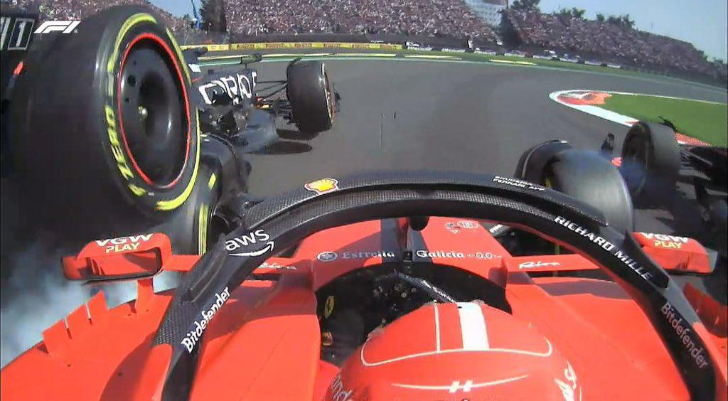 $!Checo Pérez queda fuera del GP de México en la primera vuelta