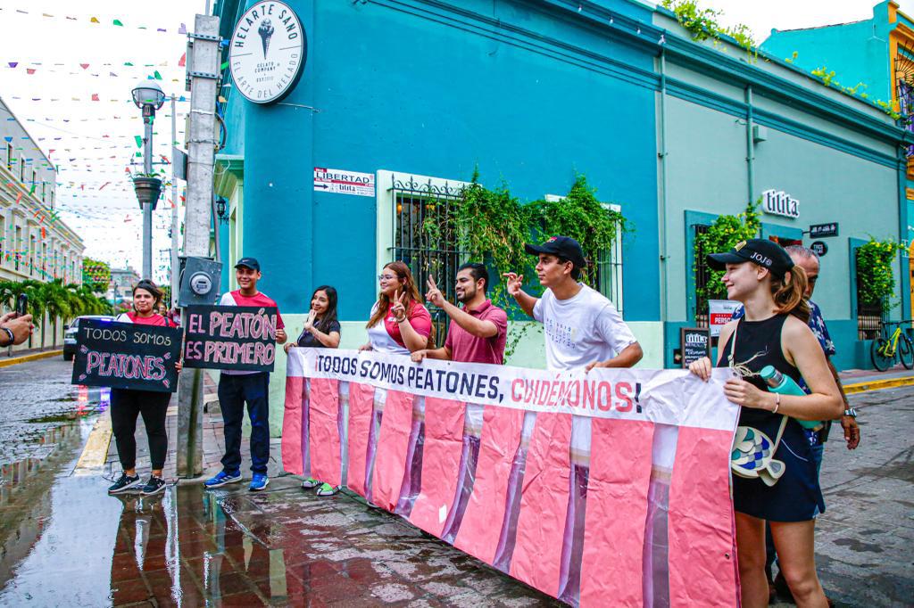 $!Llaman al respeto y la conciencia, en el Día Mundial del Peatón