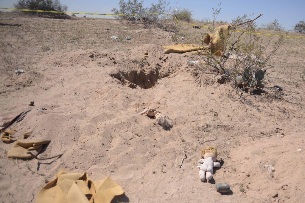 $!Predio donde se localizaron fosas clandestinas al oriente de Ciudad Juárez.