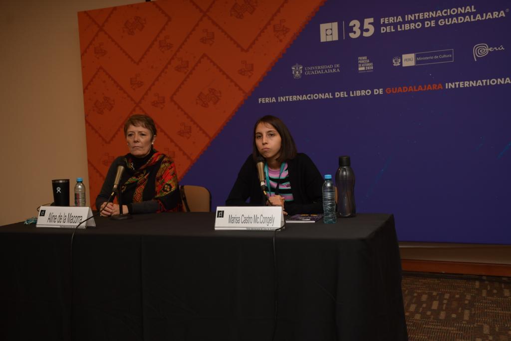 $!Aline de la Macorra junto a la escritora Marisa Castro.