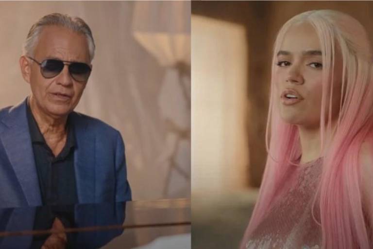 Lanza Andrea Bocelli nueva versión de ‘Vivo por ella’ junto a Karol G
