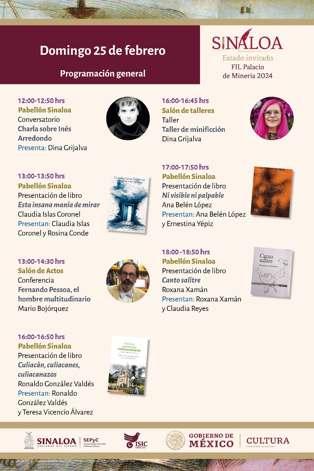 $!El programa del domingo 25.