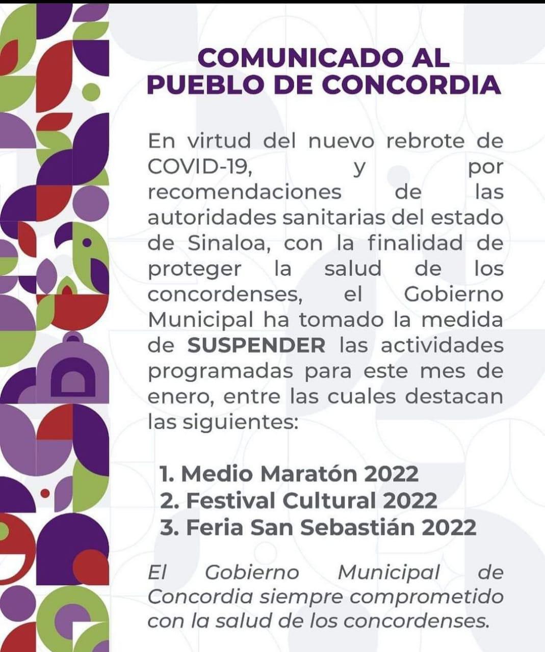 $!Suspenden Medio Maratón de San Sebastián, en Concordia, a causa del Covid