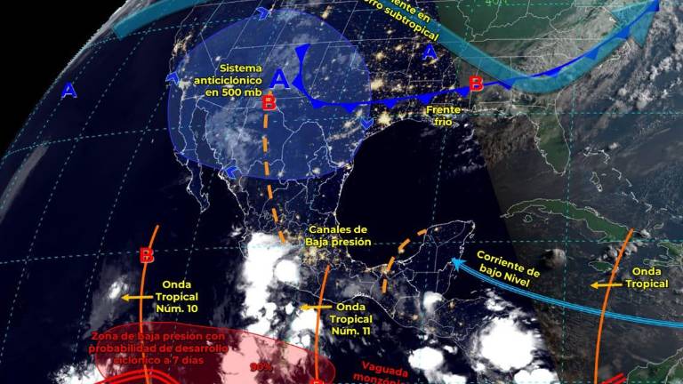 Condiciones del clima previstas para este lunes en México.