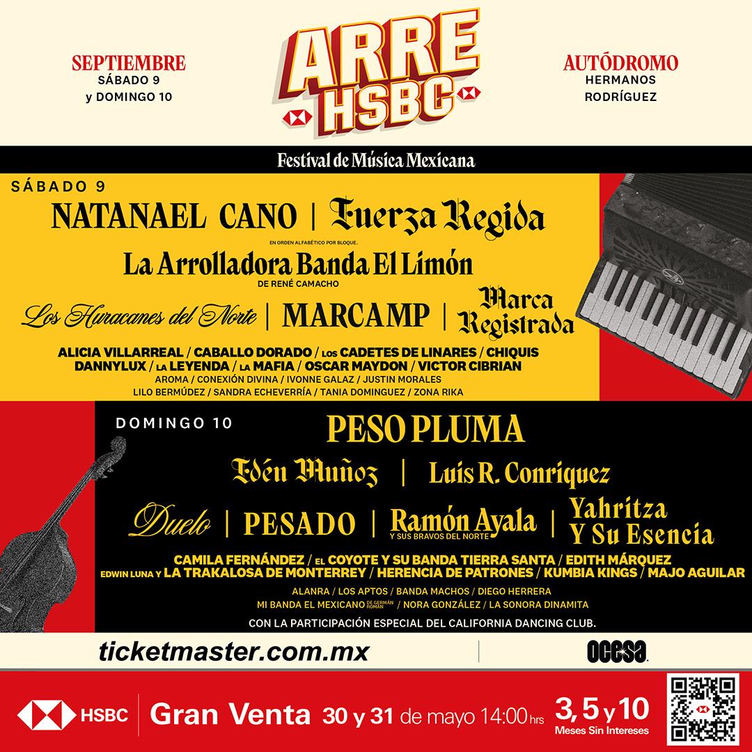 $!Encabezan Peso Pluma, Natanael Cano y Edén Muñoz el Primer Festival de Música Mexicana