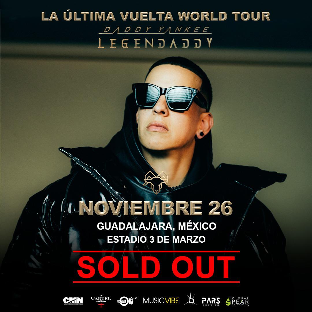 $!Boletos para conciertos de Daddy Yankee en Monterrey y Guadalajara ya están agotados