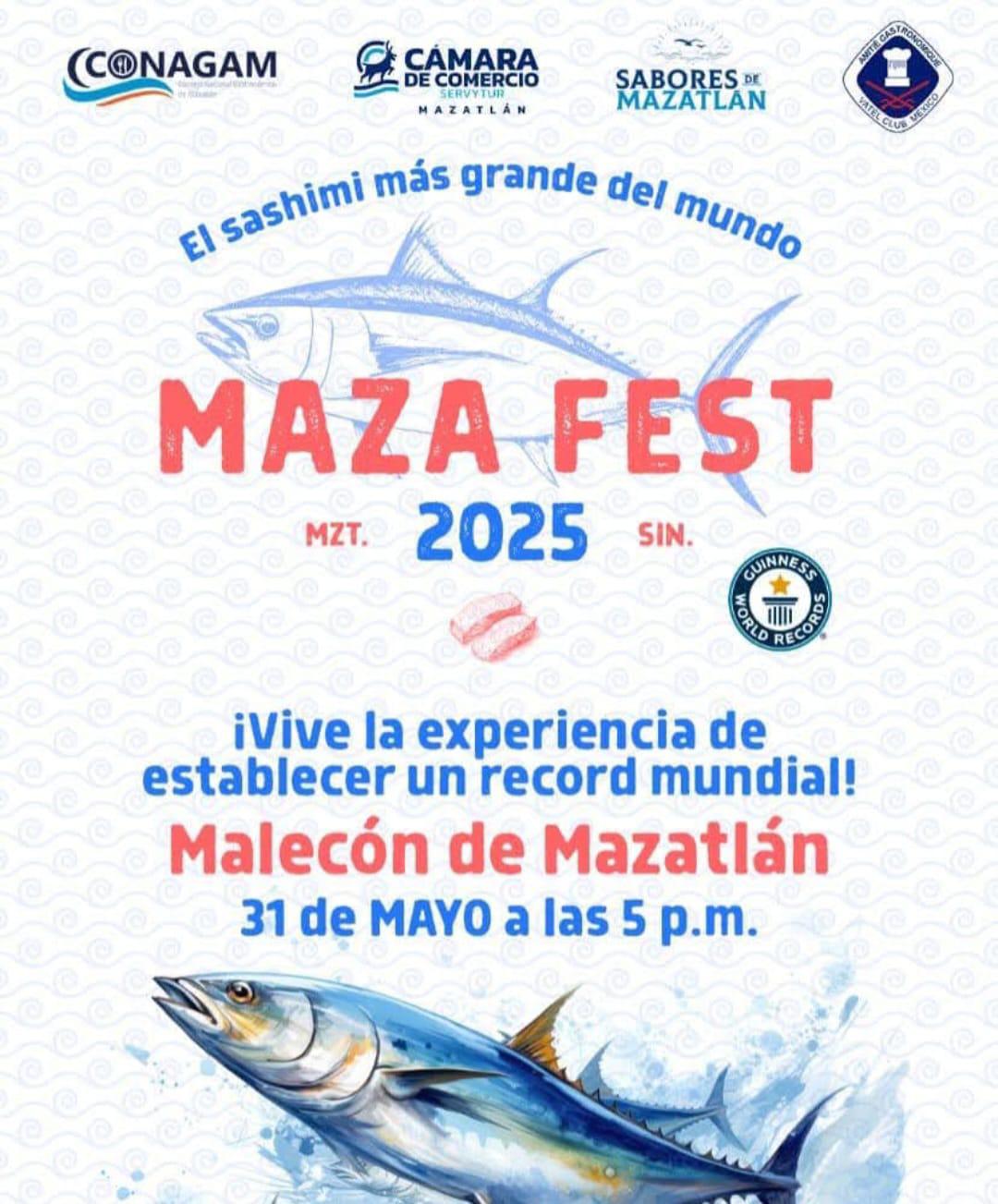 $!Realizarán el sashimi más largo del mundo en el MazaFest 2025, en Mazatlán