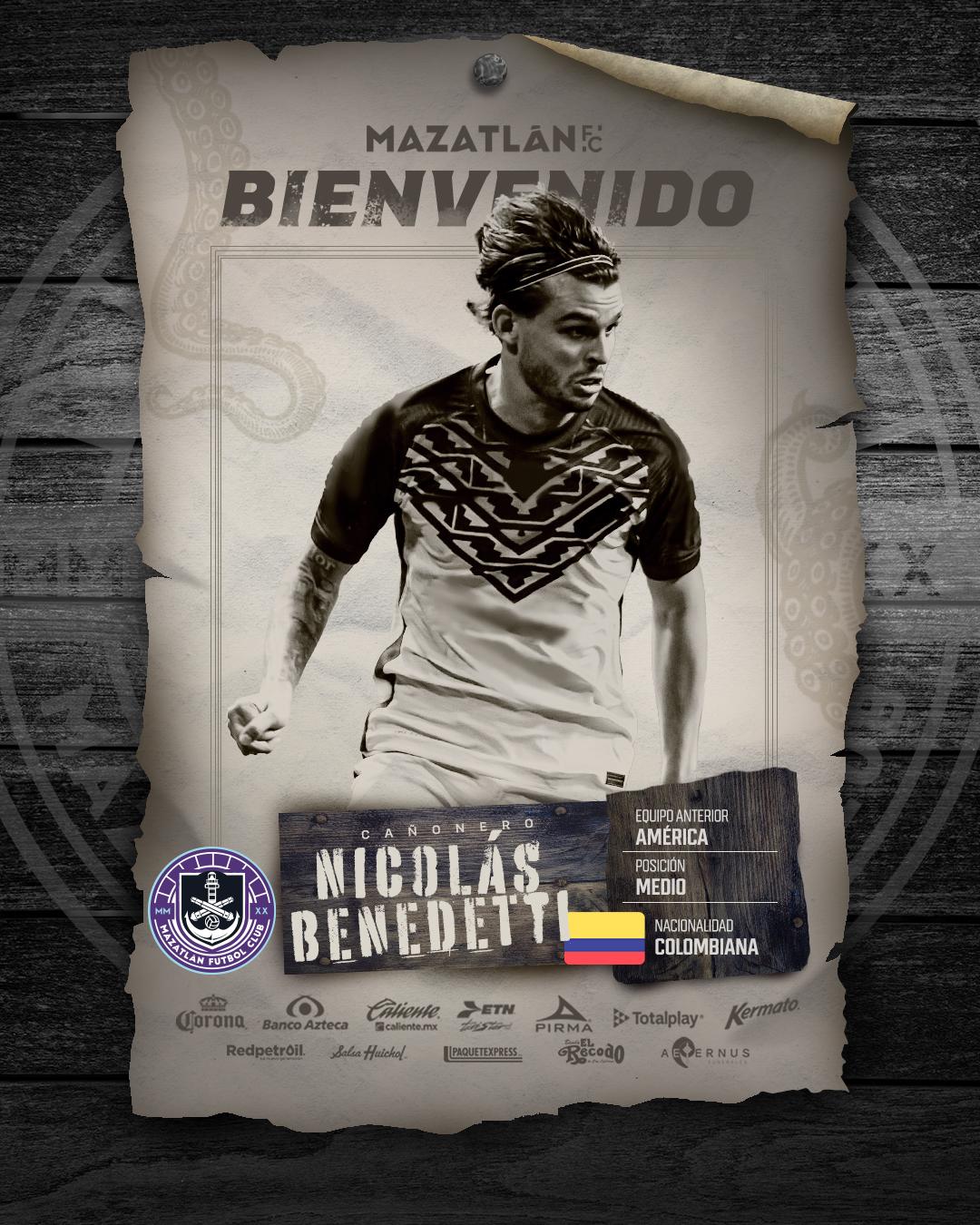 $!Nicolás Benedetti reforzará al Mazatlán FC para el Clausura 2022