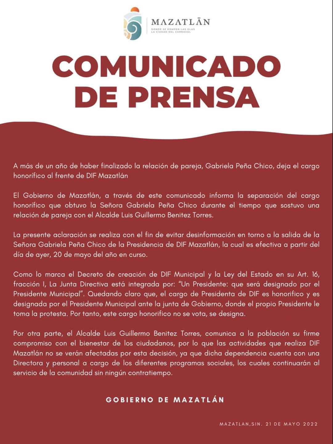 $!Gabriela Peña Chico, ex pareja de ‘El Químico’, deja presidencia del DIF Mazatlán