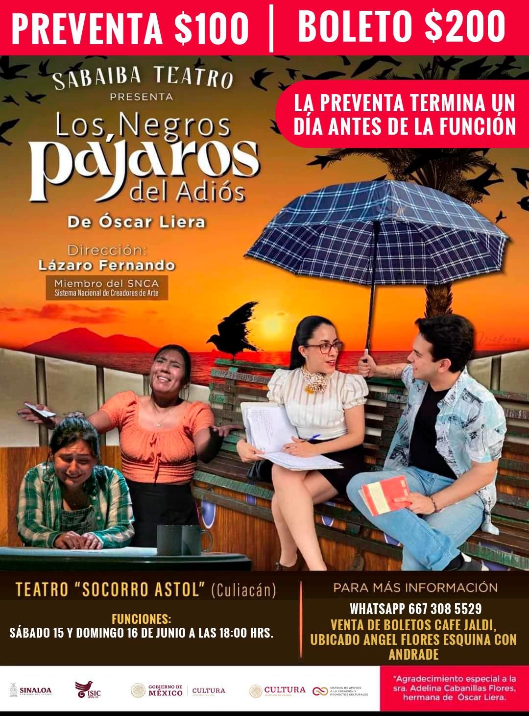 $!Este sábado y domingo, vuelven Los negros pájaros del adiós