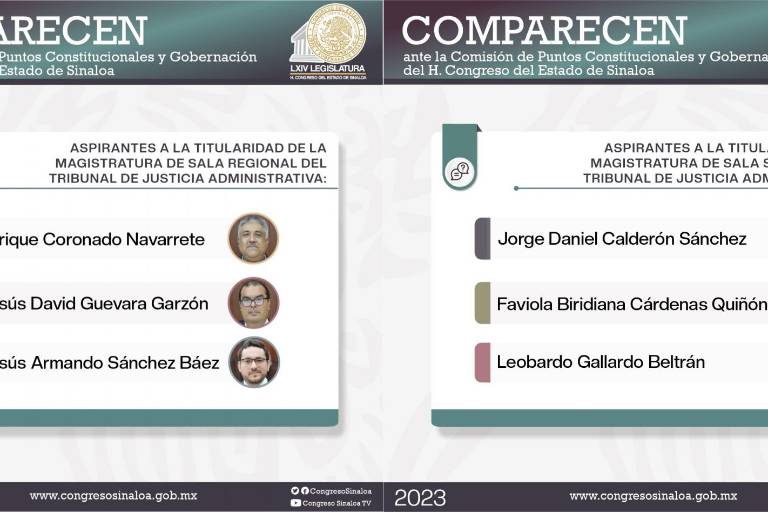 Comparecen aspirantes a magistraturas del TJA