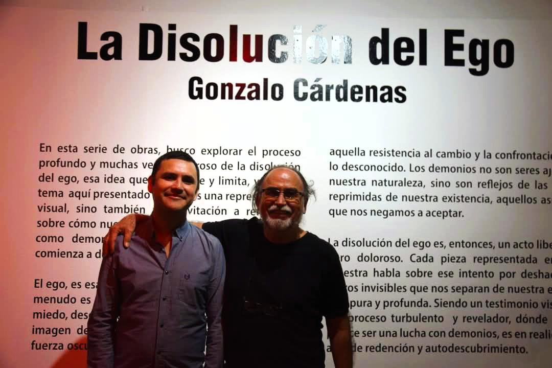 $!Con el maestro Marcelo Valle, su primer maestro.