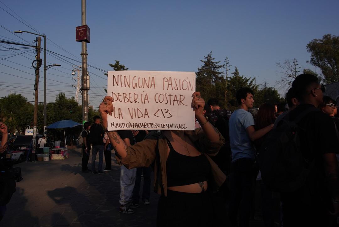 $!Protestan por la muerte de Berenice y Miguel en el AXE Ceremonia