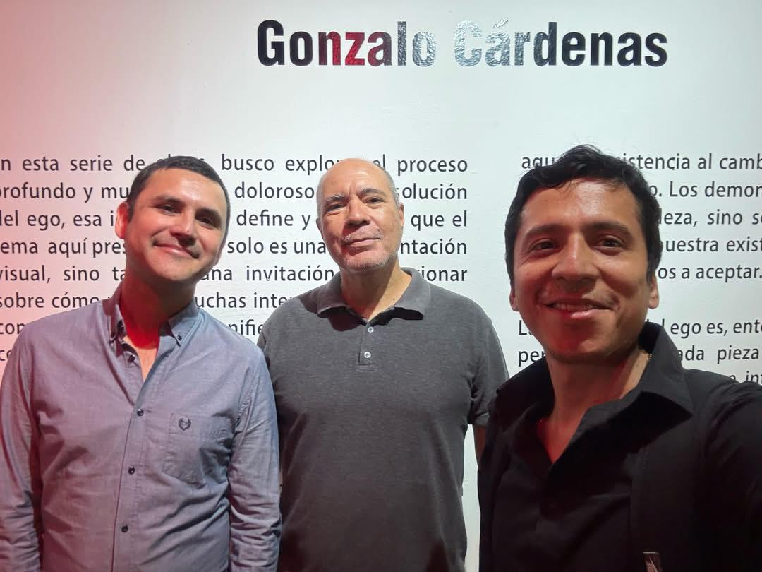 $!Acompañaron al artista Lenin Márquez y Carlos Pereyra.