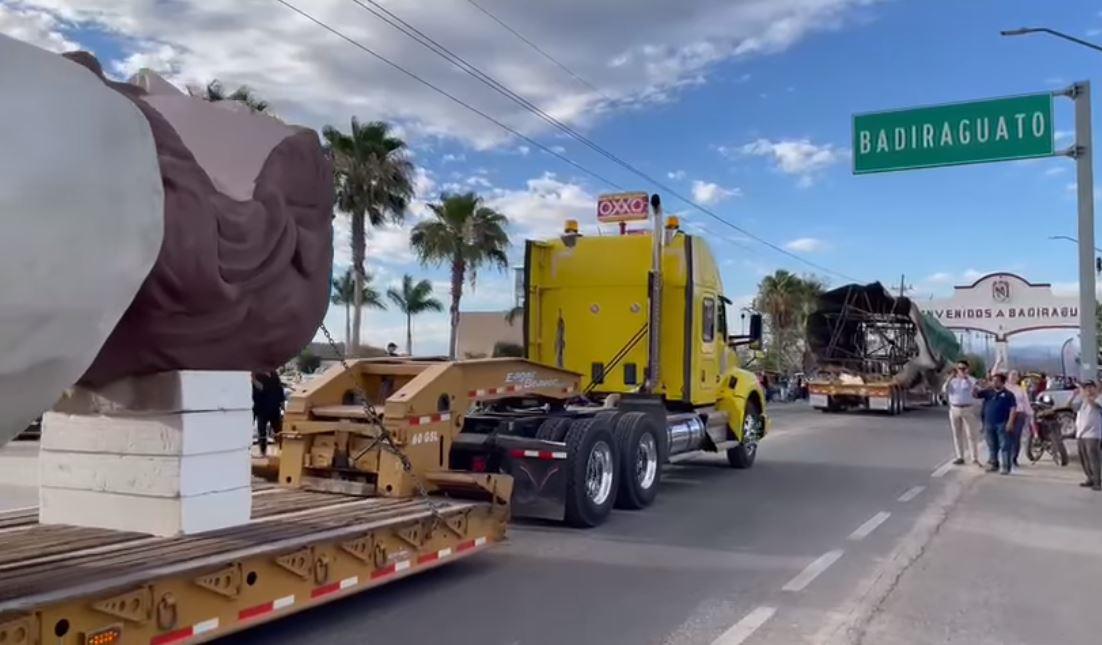 $!Recibe Badiraguato la estatua gigante de San Judas Tadeo