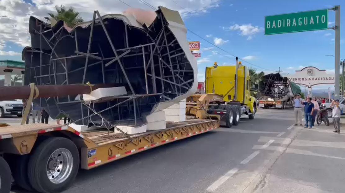 $!Recibe Badiraguato la estatua gigante de San Judas Tadeo