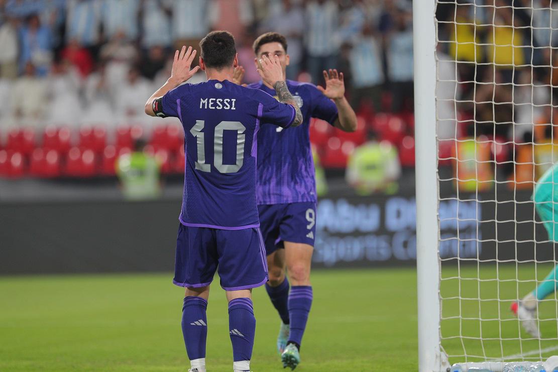 $!Con golazo de Messi incluido, Argentina golea a Emiratos Árabes previo a Qatar
