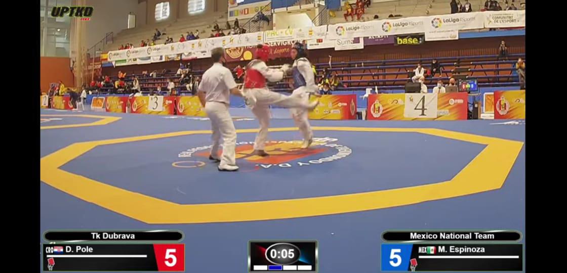 $!María Espinoza conquista la plata en Open de España de Taekwondo