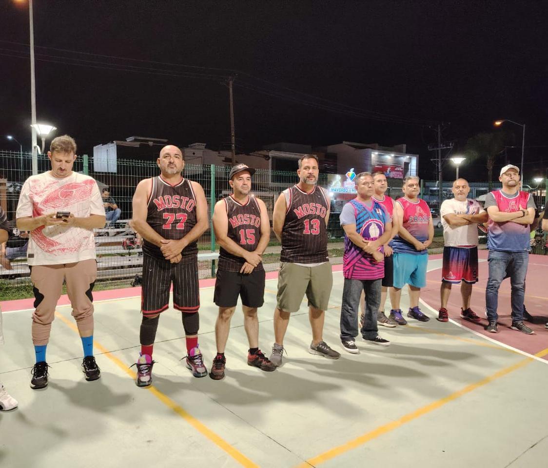 $!Inauguran Cuarta Edición de la Liga de Baloncesto Parque Lineal
