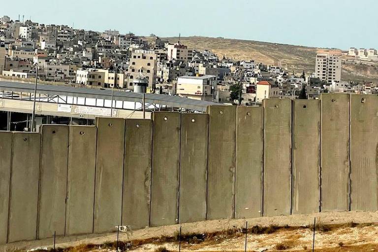 El muro de separación en Cisjordania.