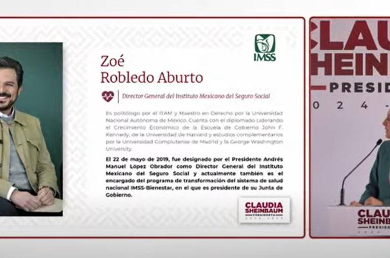 Sheinbaum anuncia que Zoé Robledo se mantendrá al frente del IMSS