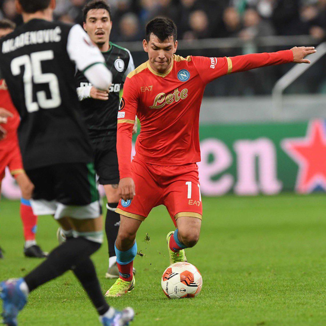 $!Chucky Lozano anota en triunfo del Napoli en la Europa League