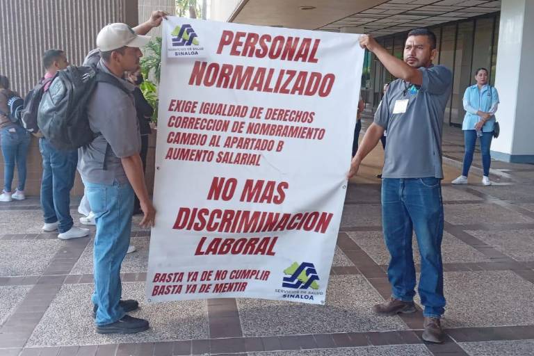 Personal de Salud Sinaloa normalizado exige basificación en el Palacio de Gobierno