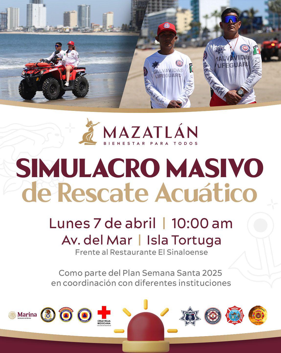$!Alistan simulacro Masivo de rescate Acuático como preparación para Semana Santa, en Mazatlán