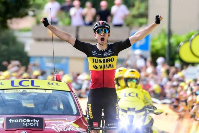 Wout van Aert, supremo en etapa 11 del Tour de Francia; Tadej Pogacar, vulnerable
