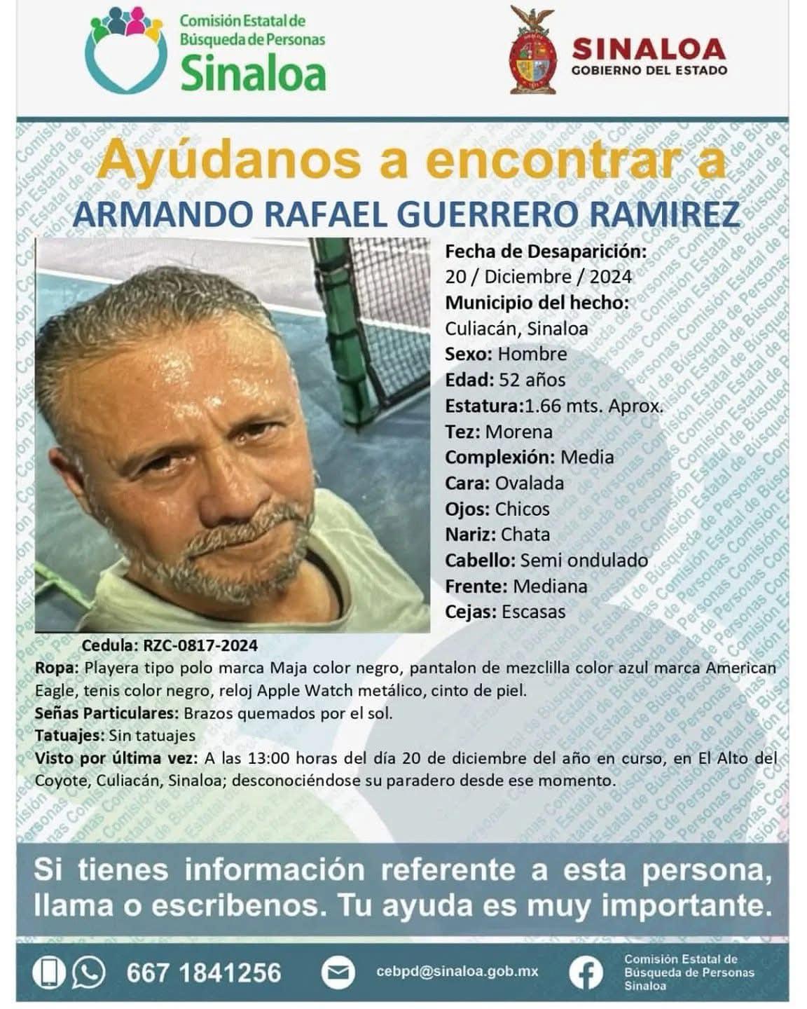 $!Hallan sin vida a empresario Armando Guerrero; hay dos detenidos por su desaparición